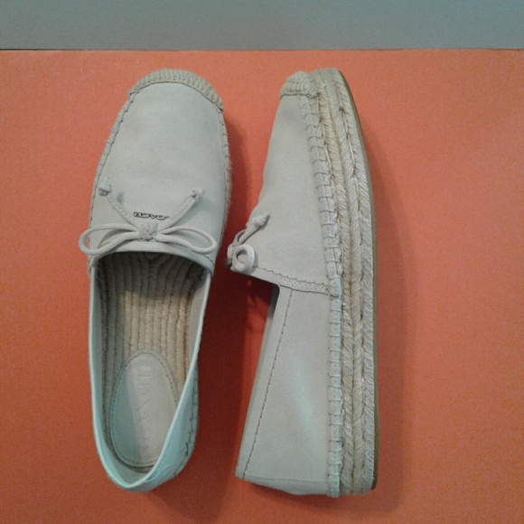 Coach Rae wht suede espadrille - Picture 1 of 2